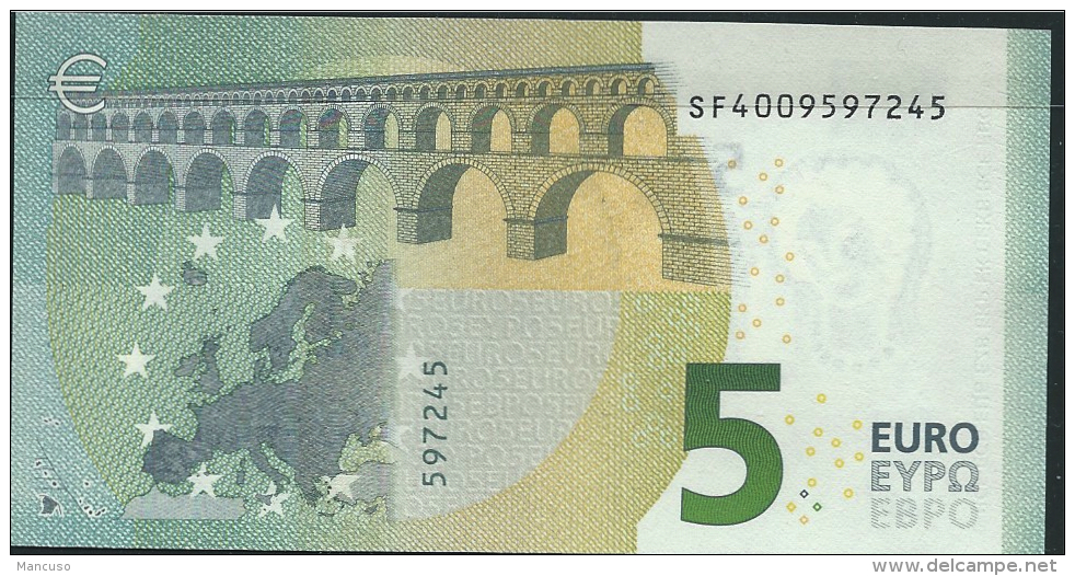 &euro; 5 ITALY  SF S001 D1  DRAGHI  UNC - 5 Euro