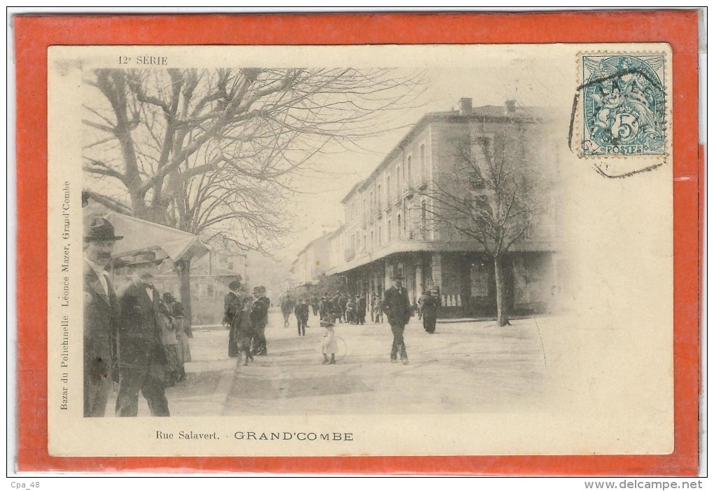 Gard : La Grand Combe, Rue Salavert,  Animée, Précurseur - La Grand-Combe
