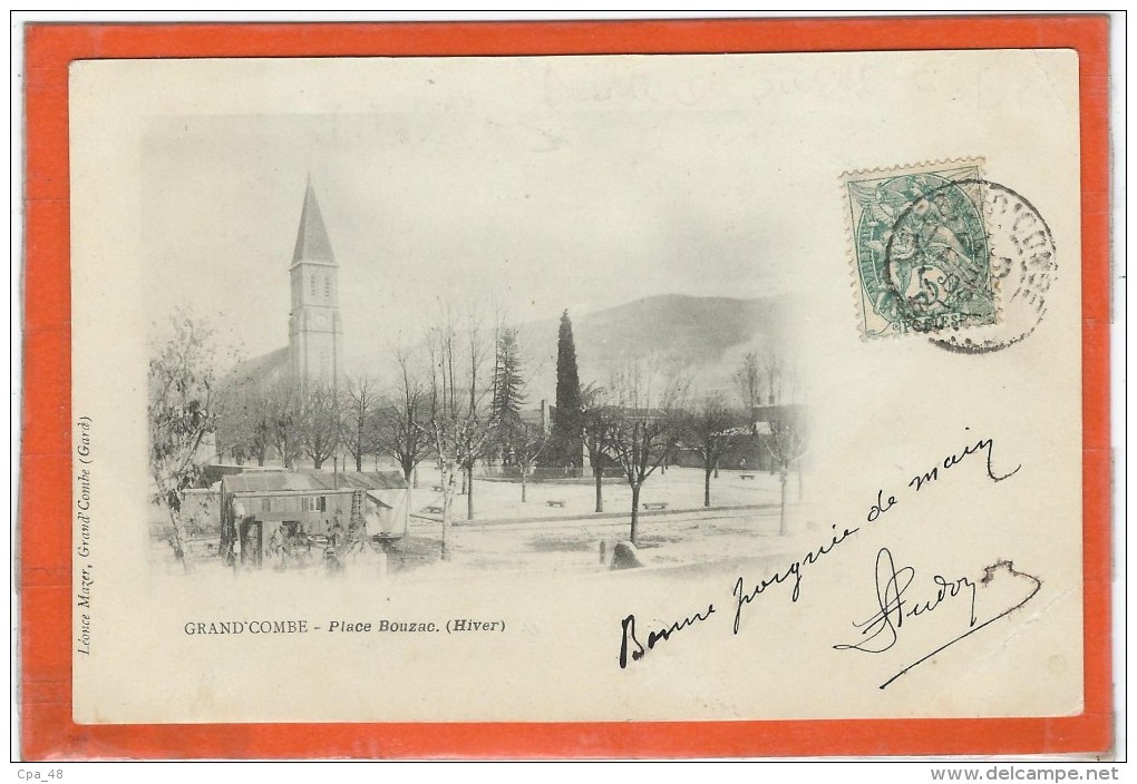 Gard : La Grand Combe, Place Bouzac,  Précurseur - La Grand-Combe