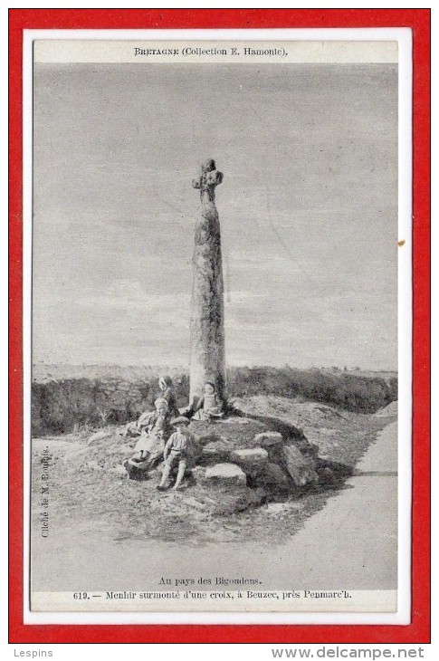 29 - BEUZEC --  Menhir Surmonté D'une Croix - Beuzec-Cap-Sizun