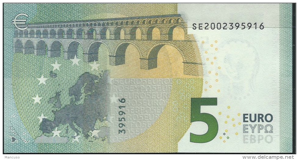 &euro; 5 ITALY  SE S001 B2  DRAGHI  UNC - 5 Euro