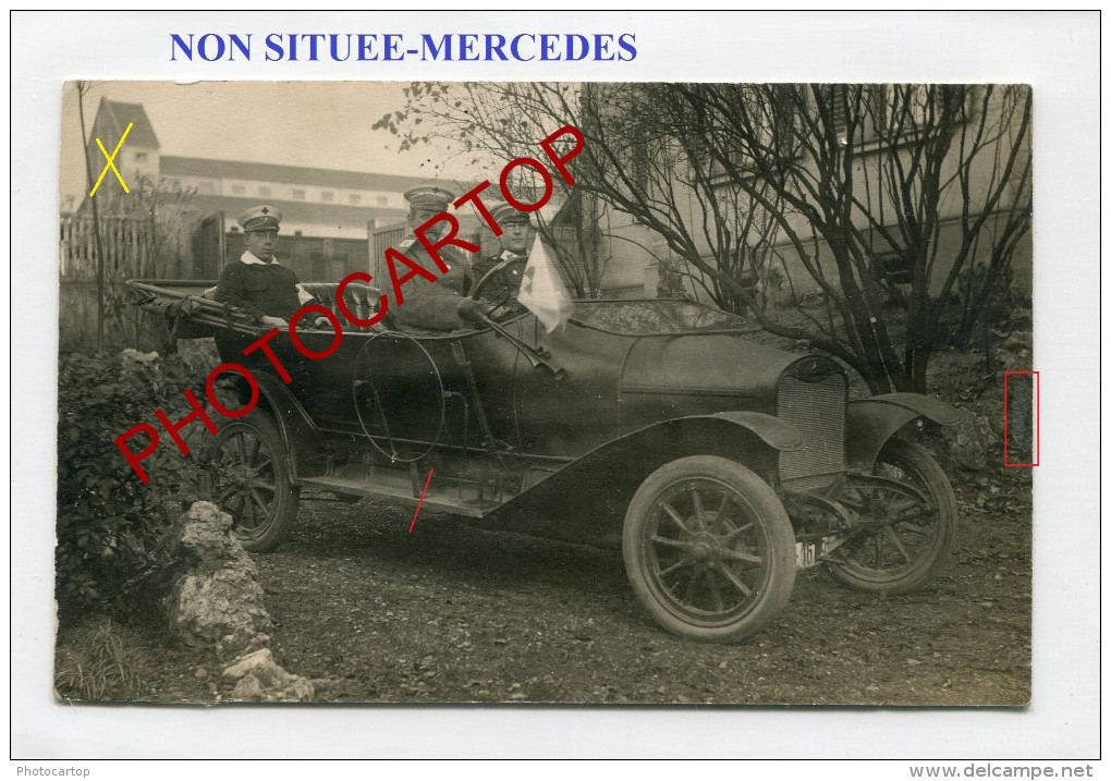 MERCEDES-AUTOMOBILE Militaire-NON SITUEE-CARTE PHOTO Allemande-Guerre-14-18-1 WK-Militaria- - Weltkrieg 1914-18