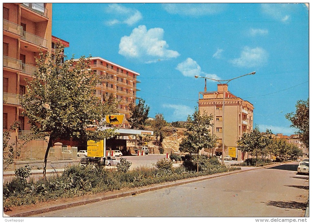 03824 "CALTANISSETTA - VIALE DELLA REGIONE" ANIMATA, AUTO ´60, DISTRIBUTORE AGIP.  CART. SPED. - Caltanissetta