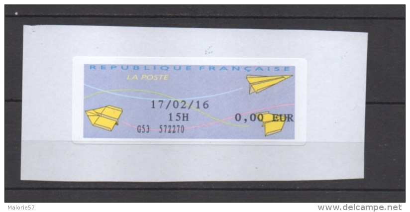 FRANCE :   VIGNETTES  0,00 € VOIR SCAN Oblitéré - 2000 Type « Avions En Papier »