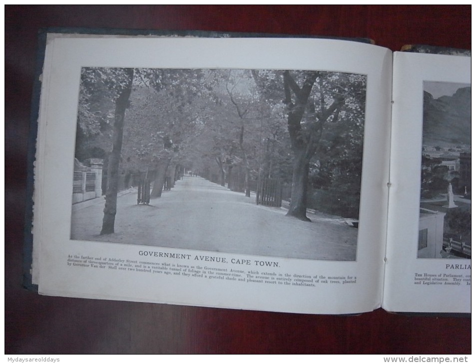 1 book - views of south africa - rare old photography book - zulu tribe - markets (31 pages scaned)