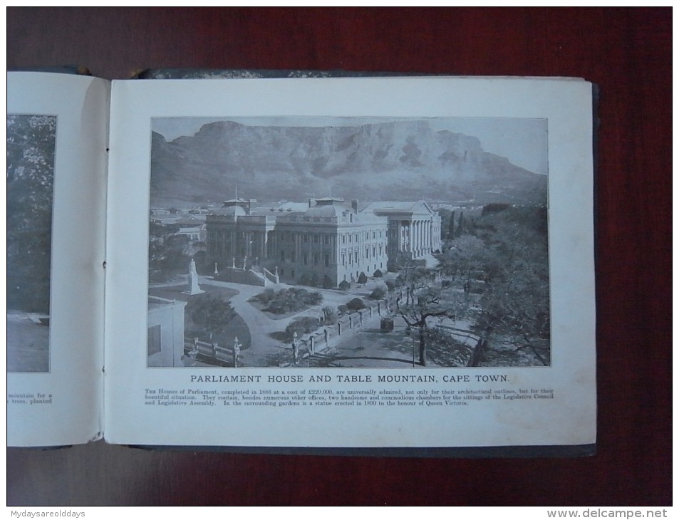 1 book - views of south africa - rare old photography book - zulu tribe - markets (31 pages scaned)