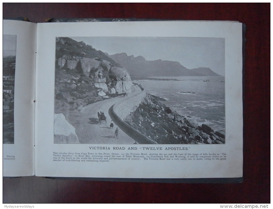 1 book - views of south africa - rare old photography book - zulu tribe - markets (31 pages scaned)