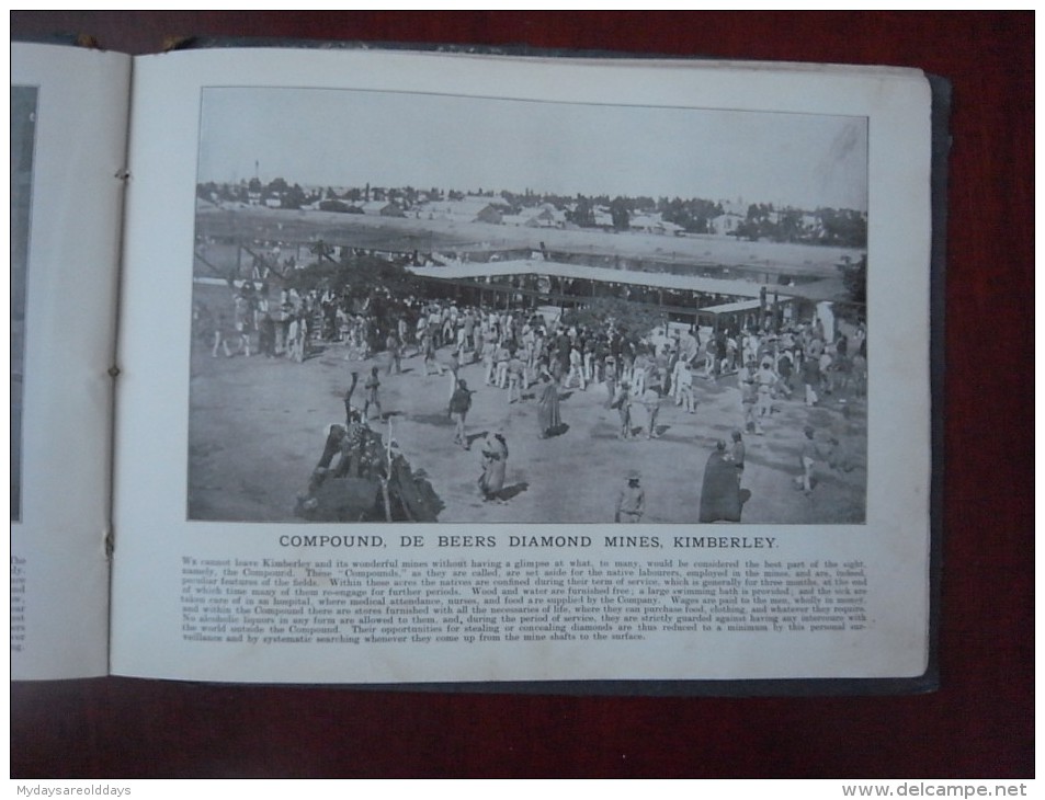 1 book - views of south africa - rare old photography book - zulu tribe - markets (31 pages scaned)