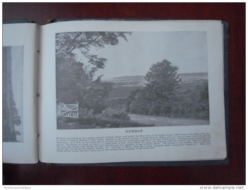 1 book - views of south africa - rare old photography book - zulu tribe - markets (31 pages scaned)