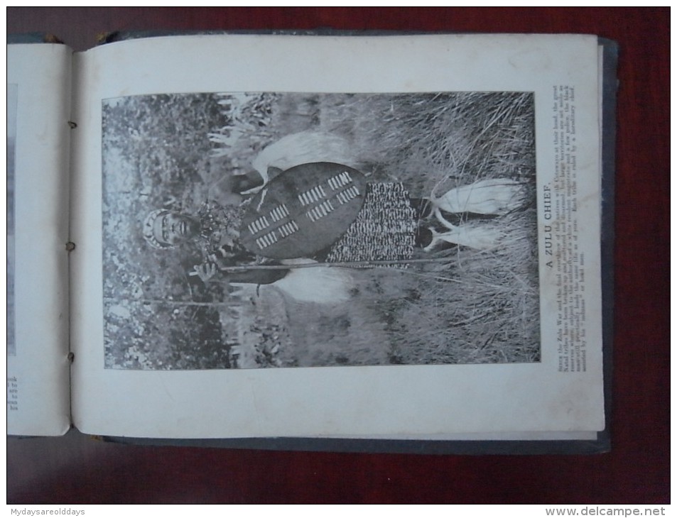 1 book - views of south africa - rare old photography book - zulu tribe - markets (31 pages scaned)