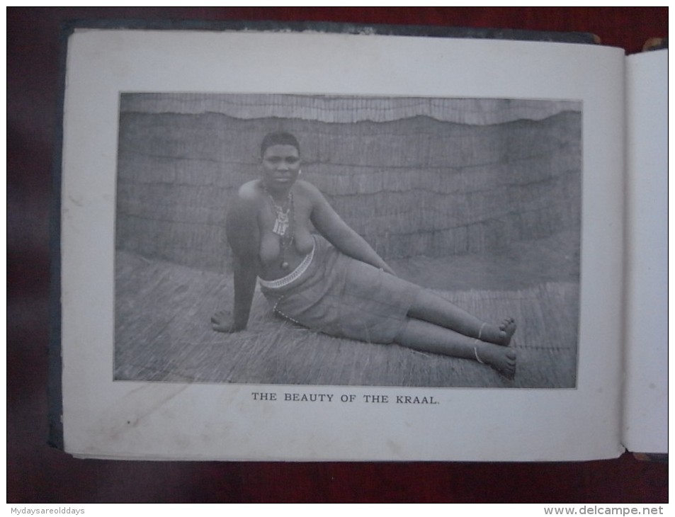1 book - views of south africa - rare old photography book - zulu tribe - markets (31 pages scaned)