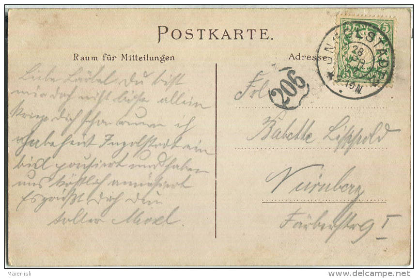 Ingolstadt - Friedenskaserne - Pfarrkirche - Gel. 1907 - Verlag P. Warth & Co München - Ingolstadt