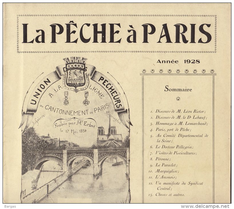 Revue La Pêche à Paris Péronne Le Paraclet Marqueglise Avesnois - 1900 - 1949