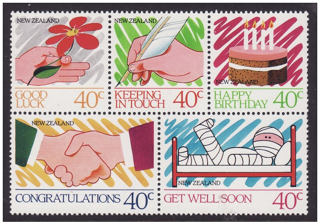 New Zealand #902a F-VF Mint NH **  Greetings Messages - Unused Stamps