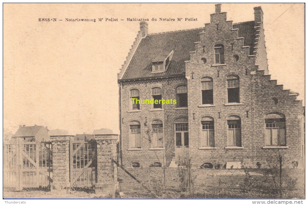 CPA EESSEN ESEN NOTARISWONING MR POLLET HABITATION DU NOTAIRE MR POLLET EDIT. LEMAHIEU CHIELENS - Diksmuide