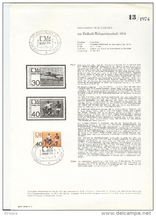 GERMANY complete set of 21 different cancels on announcements for the Championship stamps of Germany set nr. 103