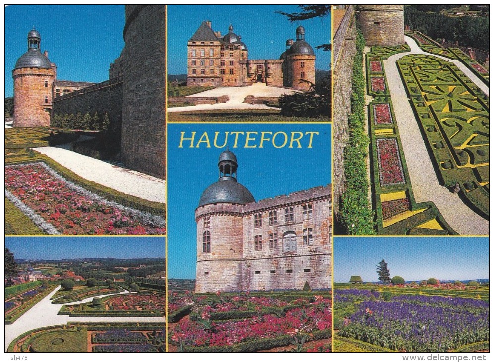 24---le Château De HAUTEFORT---Multi-vues---voir 2 Scans - Hautefort