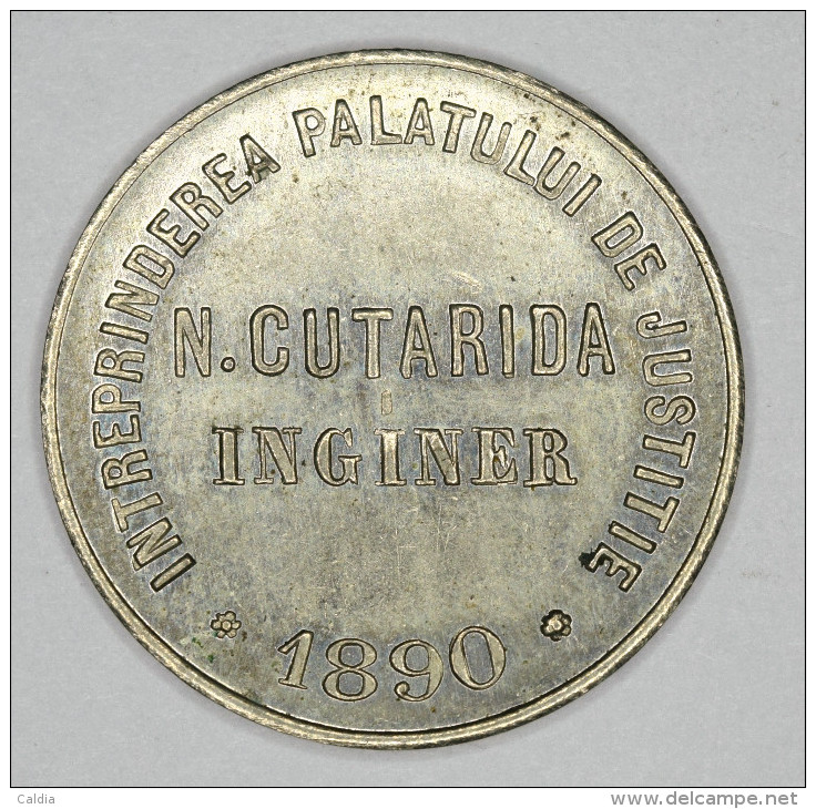 Romania Kingdom Roumanie Rumänien 1 LEU 1890 " CUTARIDA " PALACE OF JUSTICE - Professionnels / De Société