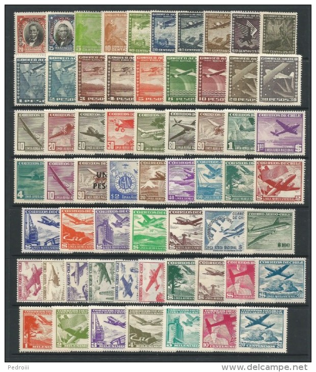 CHILE, Nice Selection Of Better MNH Old Air Post Stamps (2) - Chile