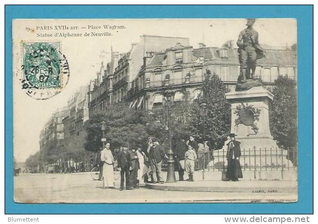 CPA 29 - Place Wagram - Statue D'Alphonse De Neuville PARIS XVIIème - Paris (17)