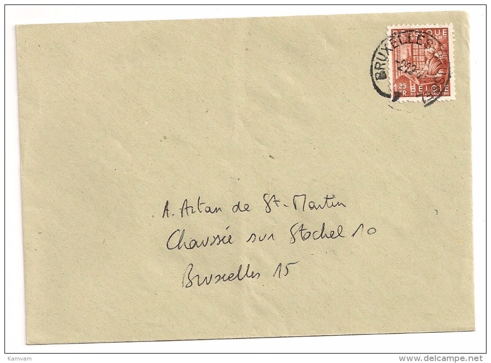 BRIEF LETTRE COB 762 Isolé / Alleen BRUXELLES-BRUSSEL 1 - 1948 Export