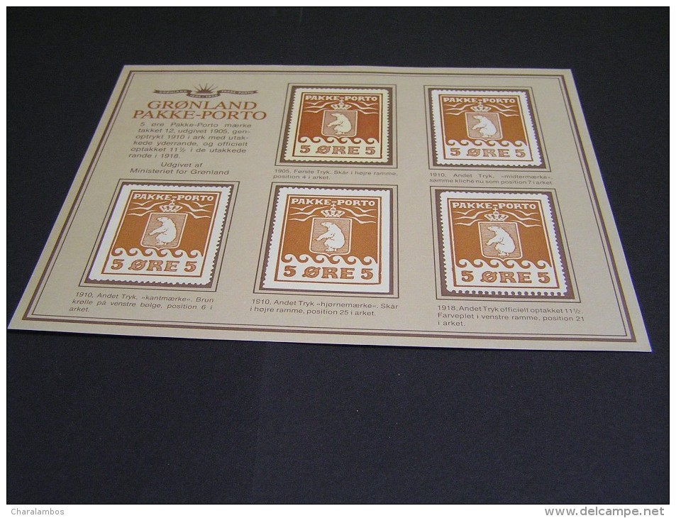 GRQNLAND Parcel Stamps Reprints; - Pacchi Postali