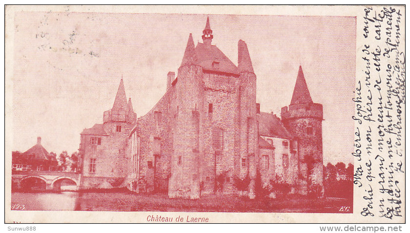 Château De Laerne (petit Format Découpé Par L'expéditeur 1900) - Laarne