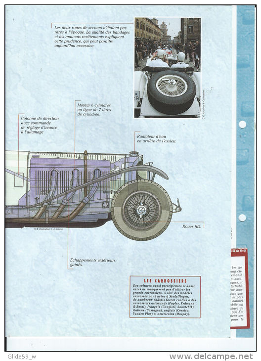 Fiche Mercédès-Benz SSKL (1931) - Un Siècle D'Automobiles (Edit. Hachette) - Auto's