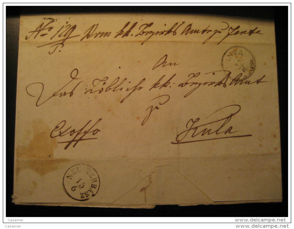 Neu Verbasz To Kula 1854 Prephilately Letter Hungary - ...-1867 Prefilatelia