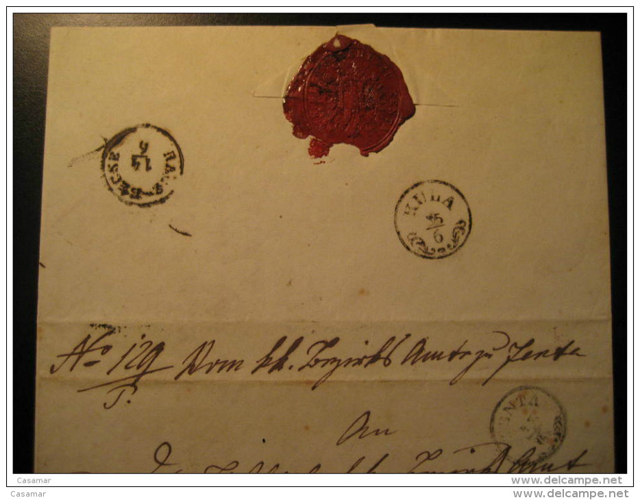 Neu Verbasz To Kula 1854 Prephilately Letter Hungary - ...-1867 Prefilatelia