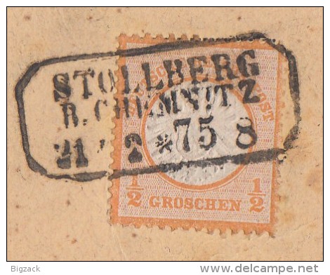 DR Karte EF Minr.18 Stollberg R. Chemnitz 21.2.75 Gel. Nach Dresden - Briefe U. Dokumente