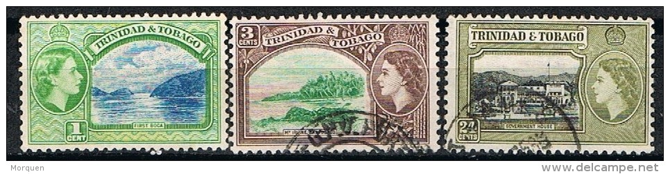 Sellos TRINIDAD Y TOBAGO (colonia Inglesa) , Yvert Num 159-161 Y 167 º/* - Trinidad & Tobago (...-1961)