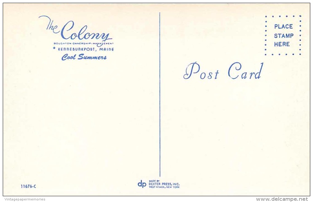 263747-Maine, Kennebunkport, Colony Motel, Room Interior, Dexter Press No 11676-C - Kennebunkport