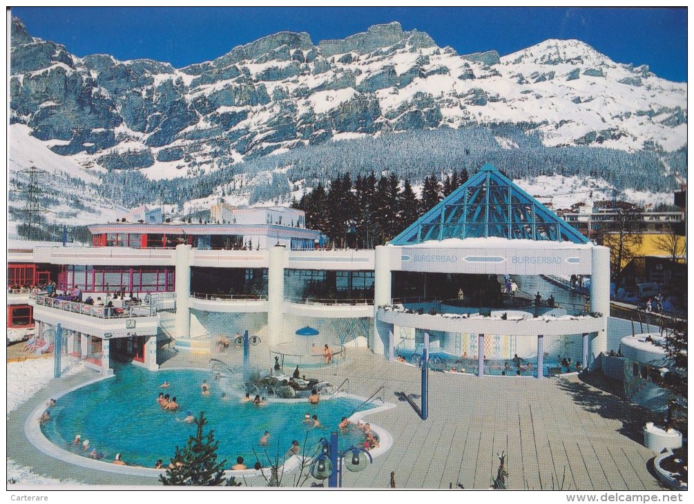 SUISSE,SWITZERLAND,SWISS, HELVETIA,SCHWEIZ,SVIZZERA ,VALAIS,LEUKERBAD-LOECHE LES BAINS,COL GEMMI,PHOTO KLOPFENSTEIN - Loèche