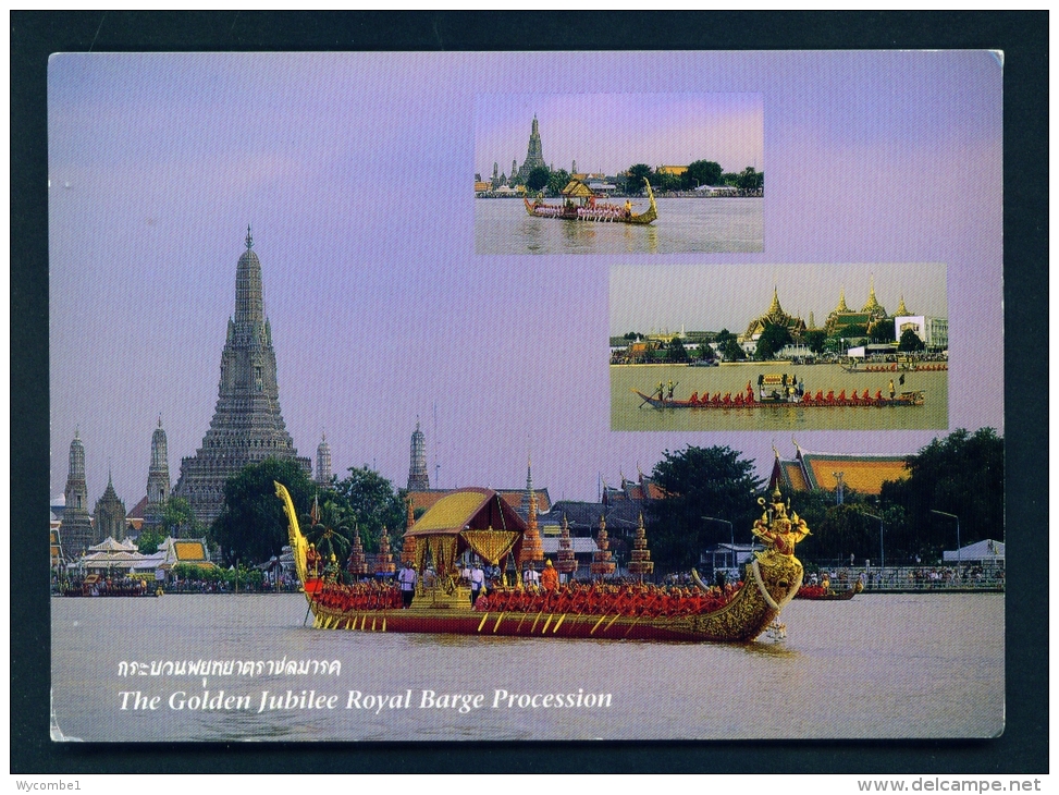 THAILAND  -  Bangkok  Golden Jubilee Royal Barge Procession  Unused Postcard - Thailand