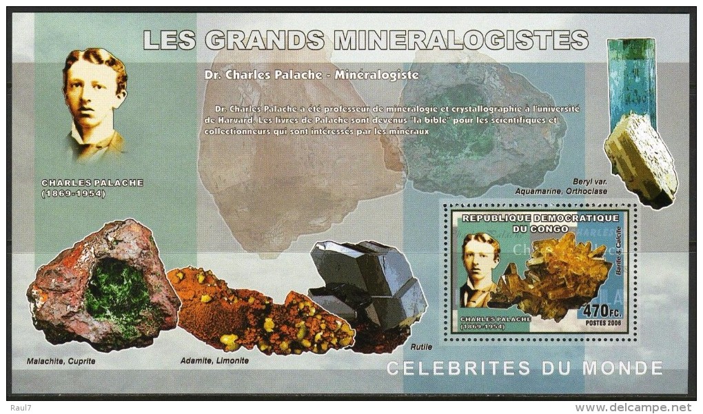 R. D. Du Congo 2006 - Mineraux, Charles Palache Minerologue - BF392 ** Neufs // Mnh - Ungebraucht