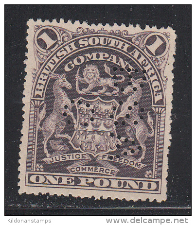 Rhodesia BSAC 1898-1908 Mint No Gum, Deed Use, Sc# SG 90 - Andere & Zonder Classificatie