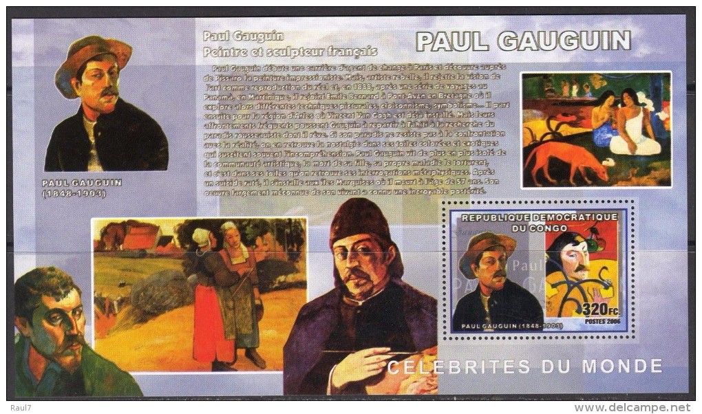 R. D. Du Congo 2006 - Art, Peintures De Paul Gauguin - BF 438 ** Neufs // Mnh - Ungebraucht