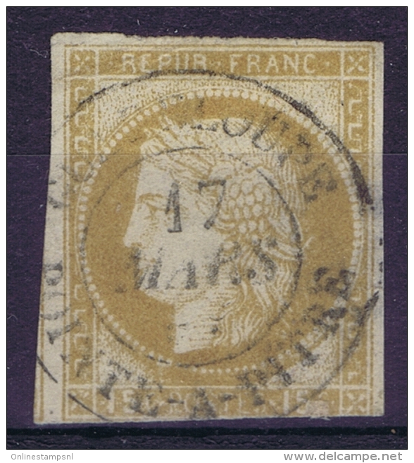 France Colonies Yv Nr 20  Gestempelt/used/obl.   Right Side Thin At Arrow. - Usati