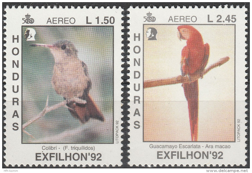 HONDURAS 1161-2 "Nationale Briefmarkenausstellung EXFILHON'92 Tegucigalpa" MNH / ** / Postfrisch - Honduras