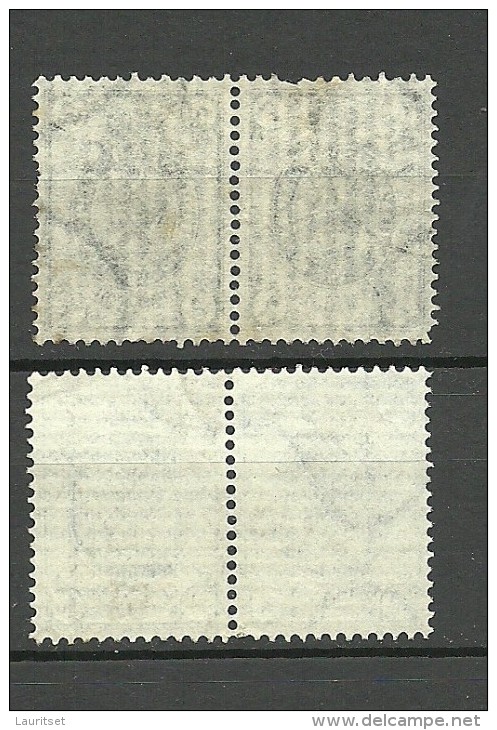 RUSSLAND RUSSIA 1889 Michel 49 X & 49 Y In Pair O - Used Stamps