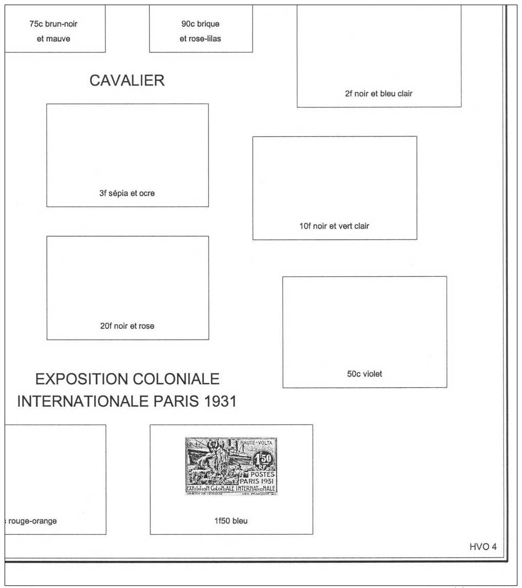 Feuilles Album HAUTE-VOLTA (5 Feuilles) Avec Page De Garde (Qualité Professionnelle) - Pre-Impresas