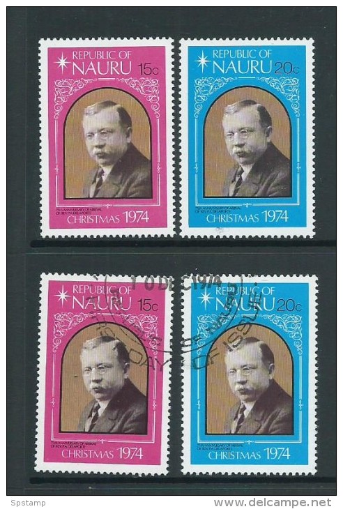 Nauru 1974 Christmas Reverend Delaporte Set Of 2 Both MNH & FU - Nauru