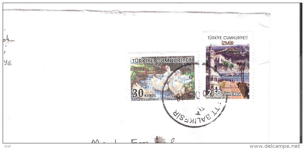 Turkiye / Turquie / Turkey, Cover / Lettre IZMIR / Duck Canard 2016, TB - Covers & Documents