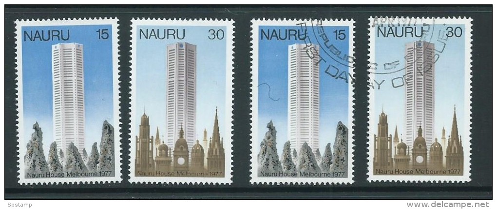 Nauru 1977 Nauru House Opening Set Of 2 Both MNH & FU - Nauru