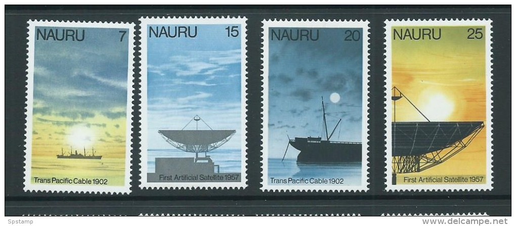 Nauru 1977 Cable & Satellite Comminications Set Of 4 MNH - Nauru