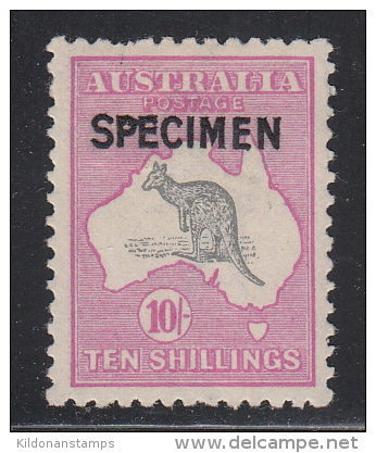 Australia 1915-27 Specimen, Mint Mounted, 3rd Wmk, Type B, Sc# ,SG 43s - Ungebraucht