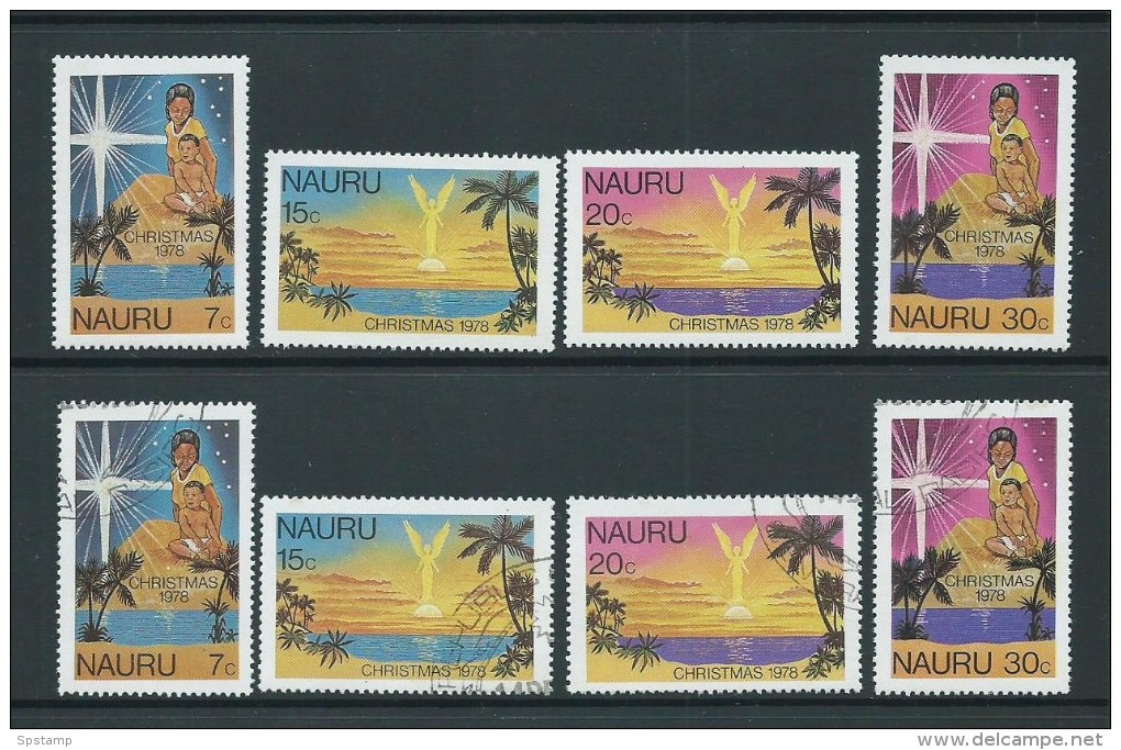 Nauru 1978 Christmas Set Of 4 Both MNH & FU - Nauru