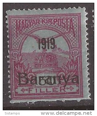 1919  12-14   BARANYA  UNGARN SERBIA JUGOSLAVIJA OVERPRINT  INTERESSANT  - TYP II NEVER HINGED - Baranya