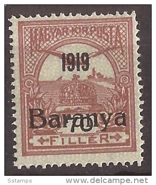 1919  12-14   BARANYA  UNGARN SERBIA JUGOSLAVIJA OVERPRINT  INTERESSANT  - TYP II NEVER HINGED - Baranya